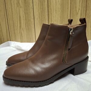 New Blondo Ankle Boots Womens 8M Samara Casual Side Zip LeatherWaterproof